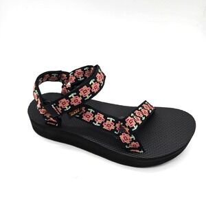 Teva Midform Universal Platform Sandals Womens Size 7‎ Bloom Cherries Jubilee